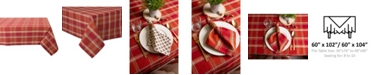 Design Imports Autumn Spice Plaid Tablecloth
